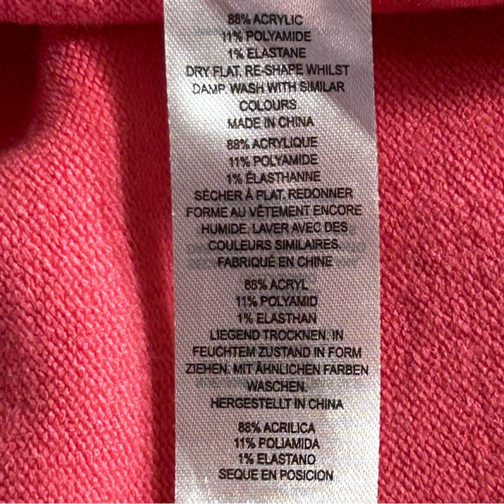 French Connection Long Sleeve Crew Neck Pink Sweater Size Large - Picture 7 of 10